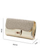Immagine di DIVAS - Pochette oro con strass sulla patta e chiusura girello