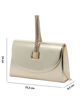 Immagine di DIVAS - Pochette oro laminato con patta e manico di strass