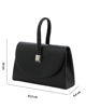 Immagine di DIVAS - Pochette nera con patta e manico di strass