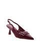Immagine di MY JEWELS - Décolleté slingback bordeaux in vernice con tre cinturini sulla punta, tacco 6CM