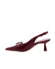 Immagine di MY JEWELS - Décolleté slingback bordeaux in vernice con tre cinturini sulla punta, tacco 6CM