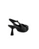 Immagine di MY JEWELS - Décolleté slingback nera in vernice con tre cinturini sulla punta, tacco 6CM