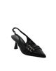 Immagine di MY JEWELS - Décolleté slingback nera con tre cinturini sulla punta, tacco 6CM