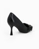 Immagine di MY JEWELS - Décolleté nera con tre cinturini sulla punta, tacco 7,5CM