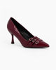 Immagine di MY JEWELS - Décolleté bordeaux in vernice con tre cinturini sulla punta, tacco 7,5CM