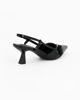 Immagine di MY JEWELS - Décolleté slingback nera in vernice con cinturino sulla punta, tacco 5,5CM