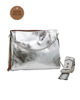 Immagine di DIVAS - Borsa sacca argento in VERA PELLE con tracolla nastro - MADE IN ITALY