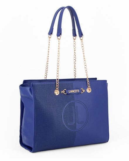 Immagine di LANCETTI - Borsa shopper blu  NIVELER