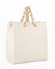 Immagine di LANCETTI - Borsa beige GERYON effetto trapuntato con applicazioni e manici catena