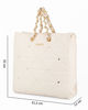 Immagine di LANCETTI - Borsa beige GERYON effetto trapuntato con applicazioni e manici catena