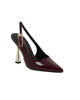 Immagine di MISS GLOBO - Décolleté slingback bordeaux in vernice con sottopiede in VERA PELLE memory foam, tacco 9,5CM