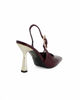 Immagine di MISS GLOBO - Décolleté slingback bordeaux in vernice con sottopiede in VERA PELLE memory foam, tacco 9,5CM