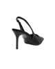 Immagine di MISS GLOBO - Décolleté slingback nera rivestita di strass con sottopiede in memory foam, tacco 8,5CM