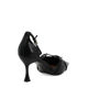 Immagine di MISS GLOBO - Décolleté nera con sottopiede in VERA PELLE memory foam e cinturini incrociati sulla punta, tacco 7,5CM