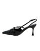 Immagine di MISS GLOBO - Décolleté slingback nera in vernice con sottopiede in memory foam e cinturini incrociati, tacco 7,5CM