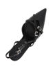 Immagine di MISS GLOBO - Décolleté slingback nera in vernice con sottopiede in memory foam e cinturini incrociati, tacco 7,5CM