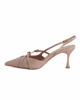 Immagine di MISS GLOBO - Décolleté slingback nude in vernice con sottopiede in memory foam e cinturini incrociati, tacco 7,5CM