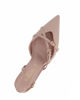 Immagine di MISS GLOBO - Décolleté slingback nude in vernice con sottopiede in memory foam e cinturini incrociati, tacco 7,5CM