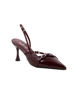 Immagine di MISS GLOBO - Décolleté slingback bordeaux in vernice con sottopiede in memory foam e cinturini incrociati, tacco 7,5CM