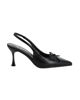 Immagine di MISS GLOBO - Décolleté slingback nera con sottopiede in memory foam e fiocco, tacco 7,5CM