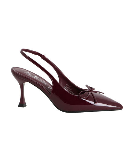 Immagine di MISS GLOBO - Décolleté slingback bordeaux in vernice con sottopiede in memory foam e fiocco, tacco 7,5CM