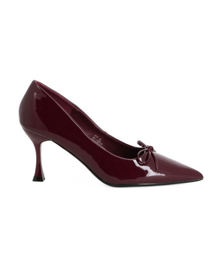 Immagine di MISS GLOBO - Décolleté bordeaux in vernice con sottopiede in memory foam e fiocco, tacco 7,5CM