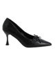 Immagine di MISS GLOBO - Décolleté nera con sottopiede in memory foam e fiocco, tacco 7,5CM