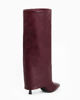 Immagine di MISS GLOBO - Stivale bordeaux a punta con risvolto e zip laterale, tacco 8CM
