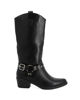 Immagine di ZOE - Stivale texano nero con zip laterale e cinturino con fibbia, tacco 5CM