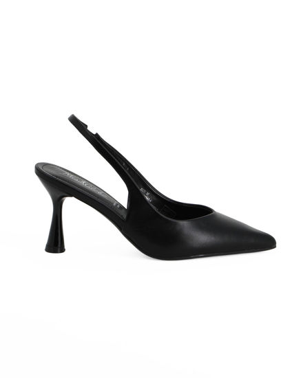 Immagine di MISS GLOBO - Décolleté slingback nera con sottopiede in memory foam, tacco 7,5CM