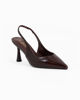 Immagine di MISS GLOBO - Décolleté slingback marrone con sottopiede in memory foam, tacco 7,5CM