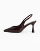 Immagine di MISS GLOBO - Décolleté slingback marrone con sottopiede in memory foam, tacco 7,5CM