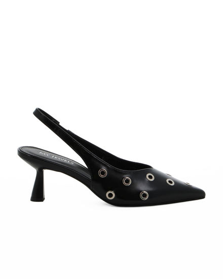 Immagine di MY JEWELS - Décolleté slingback nera, tacco 6CM