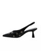 Immagine di MY JEWELS - Décolleté slingback nera, tacco 6CM