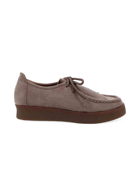 Immagine di MY JEWELS - Mocassino beige scamosciato con lacci