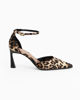 Immagine di MISS GLOBO - Décolleté leopardata in raso con sottopiede in memory foam e cinturino alla caviglia, tacco 7CM