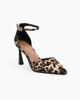 Immagine di MISS GLOBO - Décolleté leopardata in raso con sottopiede in memory foam e cinturino alla caviglia, tacco 7CM