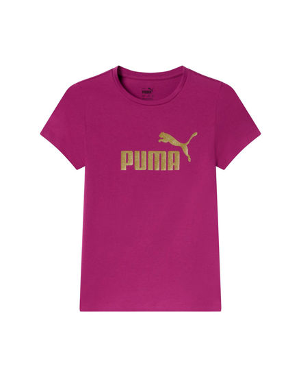 Immagine di PUMA - T-SHIRT ESS+ GLITTER LOGO TEE JUNIOR FUXIA - 682108-45