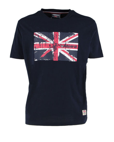 Immagine di ADMIRAL - TSHIRT BLU CON LOGO BANDIERA DA UOMO - AD3151_003
