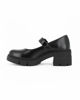 Immagine di MISS GLOBO - Scarpa nera con suola track e cinturino con fibbia frontale, tacco 5,5CM