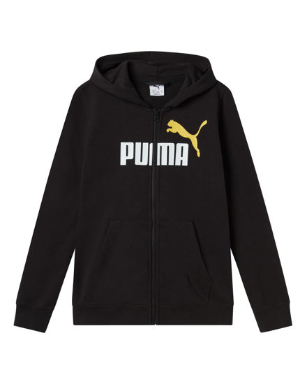 Immagine di PUMA - FELPA CON CAPPUCCIO ESS BIG LOGO FULL ZIP HOODIE TR NERA JUNIOR - 689048-01