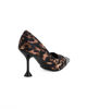 Immagine di MISS GLOBO - Décolleté leopardata in raso con punta nera in vernice, tacco 8,5CM