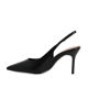 Immagine di LADY GLOBO - Décolleté slingback nera a pianta larga con sottopiede in VERA PELLE, tacco 8CM