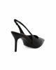 Immagine di LADY GLOBO - Décolleté slingback nera a pianta larga con sottopiede in VERA PELLE, tacco 8CM
