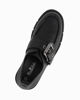 Immagine di MISS GLOBO - Scarpa nera con suola track e cinturino con fibbia frontale