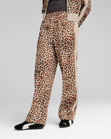 Immagine di PUMA - PANTALONE LEOPARD T7 LUXE AOP STRAIGHT CON BANDE BEIGE DA DONNA - 632343-87