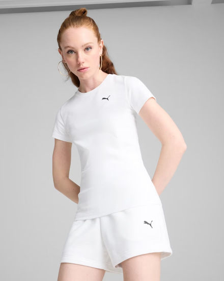 Immagine di PUMA - T-SHIRT BIANCA WARDROBE ESS SLIM TEE DA DONNA - 629742-02