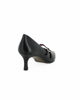 Immagine di MISS GLOBO - Décolleté nera con sottopiede in VERA PELLE e cinturini frontali, tacco 6,5CM - MADE IN ITALY