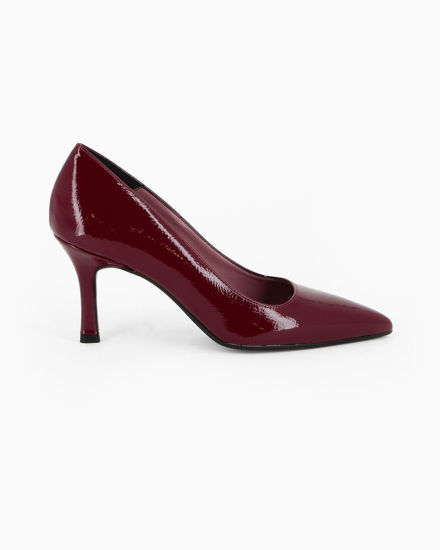 Immagine di MISS GLOBO - Décolleté bordeaux in vernice con sottopiede in VERA PELLE, tacco 8CM - MADE IN ITALY