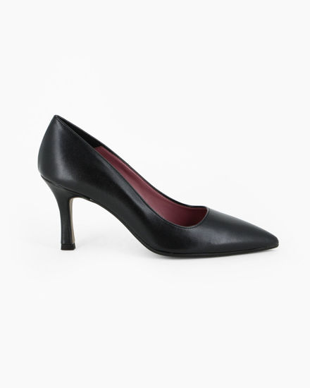 Immagine di MISS GLOBO - Décolleté nera con sottopiede in VERA PELLE, tacco 8CM - MADE IN ITALY